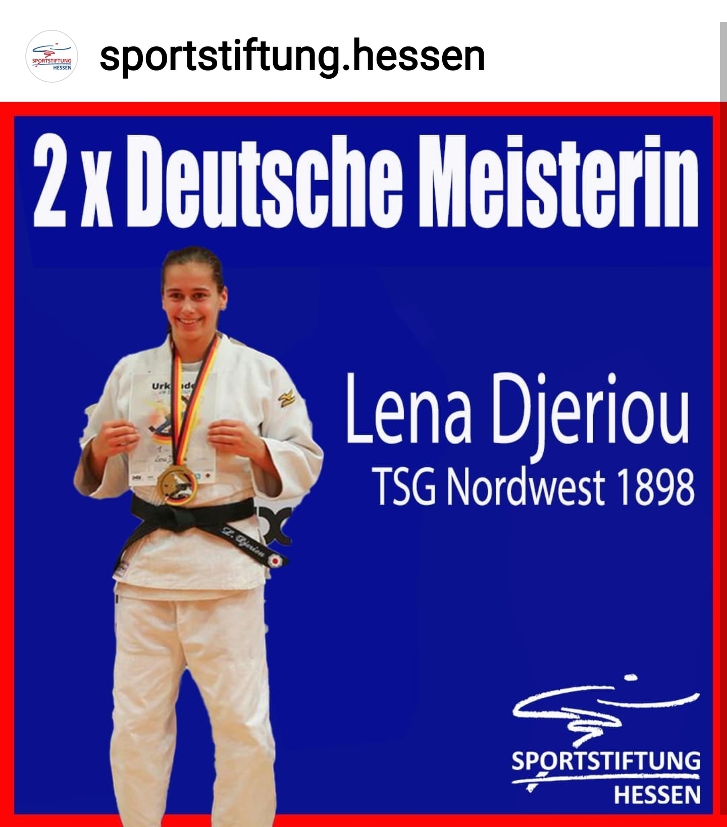 Lena, unsere 2-fache deutsche Meisterin im Judo